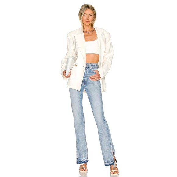 EB Denim Unraveled Two Newport frayed high-rise straight-leg jeans women’s 28 - Picture 5 of 13